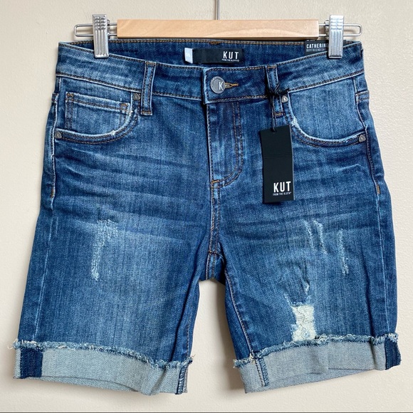 Kut from the Kloth Pants - Kut from the Kloth Boyfriend Distressed Shorts